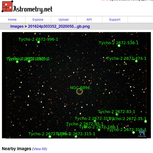 Astrometry.net's free online plate-solving