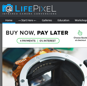 LifePixel infrared camera conversion services and tutorials.