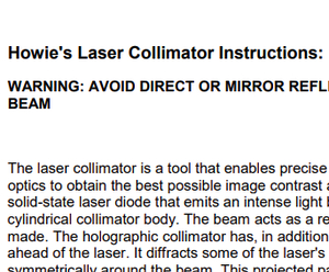 Howie Glatter’s laser collimation guide