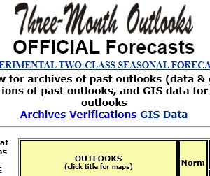 NOAA Three-Month Outlooks:
