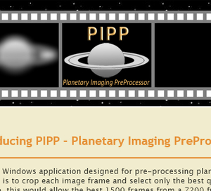 PIPP's planetary image data pre-processing software