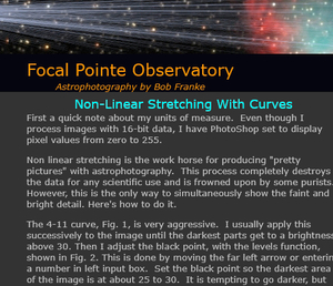 Focal Pointe Observatory's tutorial on non-linear image stretching