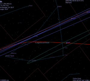 Celestia's space simulation software